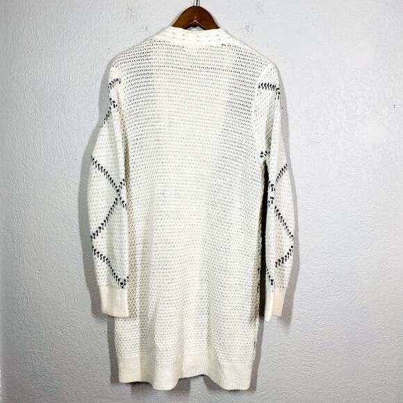 Soma Knit Open Front Cardigan Sweater Long Sleeve Casual Duster - M - Picture 2 of 5